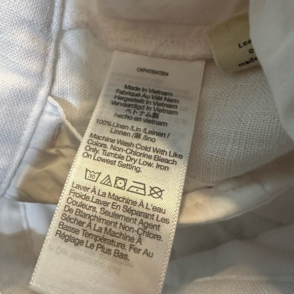 Madewell The Tall Harlow Wide Leg Pants 100% Linen White size 00T NWT - Picture 11 of 13